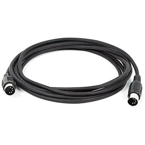 Monoprice MIDI Cable - 10 Feet - Black with Keyed 5-pin DIN Connector, Molded Connector Shells