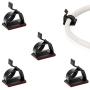 100 Pcs Self Adhesive Cable Management Clips, SOULWIT Adjustable Cable Organizers Sticky Wire Clips Cord Holder for TV PC Laptop Ethernet Cable Desktop Home Office (Black,Medium)