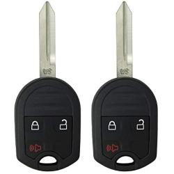 Keyless2Go Replacement for New Uncut Keyless Remote Head Key Fob for Select F-150 Edge Escape Explorer Fusion Vehicles That use OUCD6000022 164-R8070 (2 Pack)