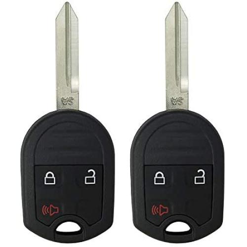 Keyless2Go Replacement for New Uncut Keyless Remote Head Key Fob for Select F-150 Edge Escape Explorer Fusion Vehicles That use OUCD6000022 164-R8070 (2 Pack)