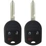 Keyless2Go Replacement for New Uncut Keyless Remote Head Key Fob for Select F-150 Edge Escape Explorer Fusion Vehicles That use OUCD6000022 164-R8070 (2 Pack)