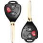 VOFONO New Entry Remote Key Fob Fit for Toyota Rav4 2006-2010/Scion XB 2008-2013 Vehicles That Use HYQ12BBY with 4D67 Chip (2 Pack)
