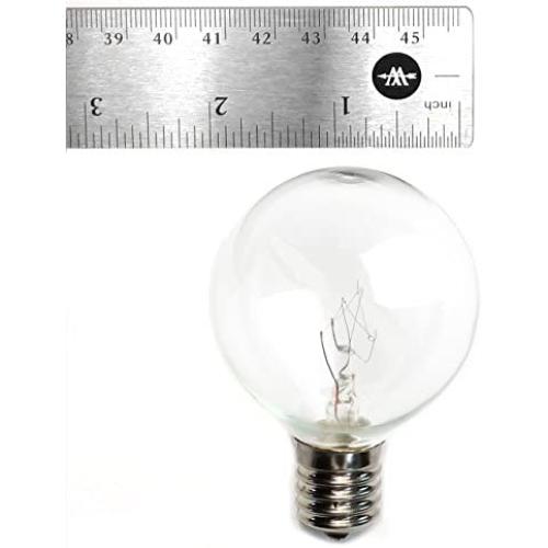 (Box of 25) G50 Clear C9 E17 5/8'' Intermediate Base - 2 Inch 7 Watt Replacement Light Bulbs