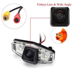 aSATAH Fisheye Lens Car Rear View Camera for Honda Accord / Inspire / Spirior / Honda Civic VII VIII / Honda City 4D & Waterproof and Shockproof Reversing Backup Camera (Fisheye Lens)