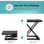 FENGE Standing Desk Conventer with Storage Area Height Adjustable Stand Up Desk for Laptop SD108003MB