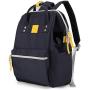 Himawari Laptop Backpack Travel Backpack With USB Charging Port Large Diaper Bag Doctor Bag School Backpack for Women&Men (1881-Navy Blue）