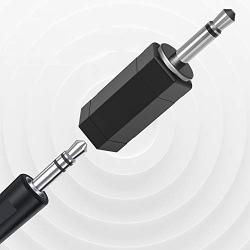 3.5mm Mono to Stereo Adapter, 2 Pack 3.5mm 1/8'' Mono Male Plug to 3.5mm 1/8'' TRS Stereo Female Jack RFAdapter for Radio, Headphone