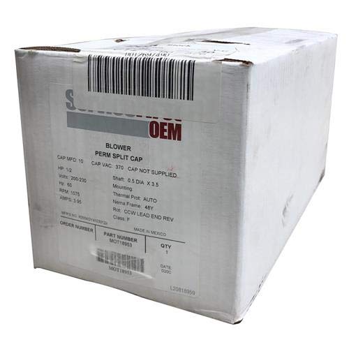 Trane MOT18953 / MOT18953 Replacement - OEM Motor 1/2 HP, 200/230/60/1, 1075 RPM