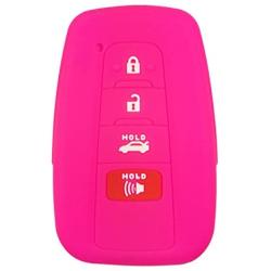 Coolbestda Rubber 4 Buttons Smart Key Fob Cover Case Protector Keyless Jacket Holder for 2018 Toyota Camry C-HR Prius HYQ14FBC Rose