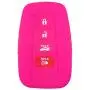 Coolbestda Rubber 4 Buttons Smart Key Fob Cover Case Protector Keyless Jacket Holder for 2018 Toyota Camry C-HR Prius HYQ14FBC Rose