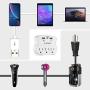 Surge Protector USB Wall Mount- Multi Plug Outlet Expander Surge Protector Wall Mount with 2 USB Charging Ports for Home/School/Office