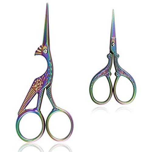 BIHRTC Scissors 4.5 Inch Bird Scissors Sewing Scissors and 3.6 Inch Embroidery Scissors Stainless Steel Sharp Scissors Shears for Sewing Needlework Art work Craft Office DIY Tools Small Shears