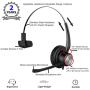 Oppetec Phone Headset Single Ear RJ9 Plug Office Headset for Landline IP Phones Compatible with Avaya NEC Aastra Alcatel Siemens etc