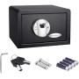 BARSKA AX11620 Biometric Fingerprint Mini Security Home Safe Box 0.29 Cubic Ft, Black, 12'' x 8'' x 7.75''