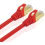 TNP Cat6 Ethernet Patch Cable (20 Inch) - Professional Gold Plated Snagless RJ45 Connector Computer Networking LAN Wire Cord Plug Premium Shielded Twisted Pair (Red)