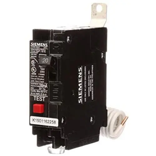 Siemens BE120 20-Amp Single Pole 120-Volt10KAIC Ground Fault Circuit interrupter