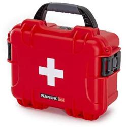 Nanuk 904 Waterproof First Aid Prepper Survival Gear Dust and Impact Resistant Case - Empty - Red