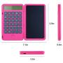 Basic Calculator Notepad with 6.5 Inch LCD Writing Tablet, Rechargeable, Lock Button and E-Pen,12 Digit Display, Also Inkless Drawing/Memo Pads/Planning Boards, Hand-held for Daily and Basic Office