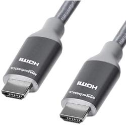 Amazon Basics 10.2 Gbps High-Speed 4K HDMI Cable with Braided Cord, 3-Foot, Dark Grey