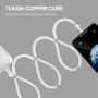 Magnetic Absorption Data Cable,Portable Self Winding Magic Rope Fast Charging Data Cable for i-Products,Automatically Retractable Magic Rope Data Cable (6Ft Length,for iPhone)