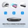 Bluetooth Speakerphone - M2 Gray Conference Speaker w/Dongle, Idea for Home Office 360º Voice Pickup 4 AI Echo & Noise Canceling Microphones, Skype USB Speakerphone AUX in/Out for up to 8 People