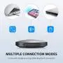 Bluetooth Speakerphone - M2 Gray Conference Speaker w/Dongle, Idea for Home Office 360º Voice Pickup 4 AI Echo & Noise Canceling Microphones, Skype USB Speakerphone AUX in/Out for up to 8 People