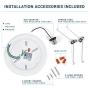PARMIDA (12 Pack) 5/6” Dimmable LED Disk Light Flush Mount Recessed Retrofit Ceiling Lights, 15W (120W Replacement), 5000K, Energy Star & UL-Listed, Installs into Junction Box Or Recessed Can, 1050lm
