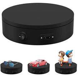 Yuanj Rotating Display Turntable, 3D Photo Display Rotating Turntable 360 Degree Cake Photography Stand Base 55 pounds Load,Clockwise and anticlockwise-Black