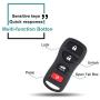 SELEAD Flip Key Fob 4 Buttons Keyless Entry Remote fit for 2002-2017 Nissan Maxima Murano 350Z Quest Armada Infiniti I35 G35 Antitheft Keyless Entry Systems KBRASTU15 2pcs US Stock