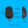Logitech M330 Silent Plus Wireless Mouse – Enjoy Same Click Feel with 90% Less Click Noise, 2 Year Battery Life, Ergonomic Right-Hand Shape for Computers and Laptops, USB Unifying Receiver, Black