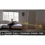 vCharged Long iPhone Charger MFi Certified Compatible with iPhone, iPad & AirPods, 12 FT, Gray