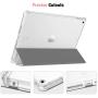 Fintie Case with Pencil Holder for iPad 8th Gen (2020) / 7th Generation (2019) 10.2 Inch - Slim Shell Hard Case with Translucent Frosted Stand Back Cover, Supports Auto Wake/Sleep, Marble White