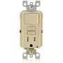 Leviton GFSW1-I Self-Test SmartlockPro Slim GFCI Combination Switch Tamper-Resistant Receptacle with LED Indicator, 15-Amp, Ivory