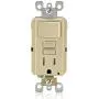 Leviton GFSW1-I Self-Test SmartlockPro Slim GFCI Combination Switch Tamper-Resistant Receptacle with LED Indicator, 15-Amp, Ivory
