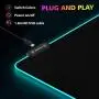 Large RGB Gaming Mouse Pad - REAWUL 14 Modes Oversized Glowing Led Extended Mousepad, Anti-Slip Rubber Base and Waterproof Surface, Extra Large Soft Led Computer Keyboard Mouse Mat - 31.5 x 11.8in
