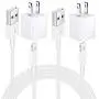 DESOFICON for iPhone Charger, [Apple MFi Certified] Lightning Cable 2 Pack 3FT Fast Charging Data Sync Transfer Cord & 2 Pack USB Wall Charger Travel Plug Compatible with iPhone 12/11/XS/XR/X 8 7/iPad