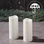 Flameless Candles,Salipt LED Flickering Candles Set of 10 (H 4'' 5'' 6'' 7'' xD 2.2'') Waterproof Flameless Candles, Resin Plastic, Indoor Outdoor Use,White