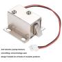Electromagnetic Lock Cylinder, DC12V 0.4A Open Frame Type Upward Solenoid Electric Cabinet Drawer Lock, 1.10 x1.10x 0.78inch
