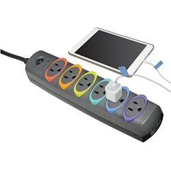 Kensington SmartSockets 6-Outlet, 7-Foot Cord, & 945 Joules Standard Surge Protector (K62147NA)