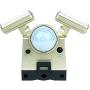LB1870CH700 Lumen Battery Operated Ultra Bright LED Motion Security, Motion Sensor, Motion Activated Flood Light, Wall or Eave Mount Twin Head includes L-bracket for easy mounting Champaign finish