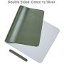 Soyan Dual-Sided PU Leather Desk Pad/Mouse Pad for Office & Home, Waterproof Desk Blotter Pad with Comfortable Writing Surface, 31.5''x15.7'' (Green)
