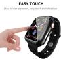 Smiling Case Compatible with Apple Watch Series 6/SE/Series 5/Series 4 40mm with Built in Tempered Glass Screen Protector- All Around Hard PC Case Overall Protective Cover (Black)