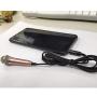 Mini Microphone,Singing Mic Equipment,Beautiful Vocal Quality,Mini Type Space Saving,Metal Frothing Process,3.5mm Audio Connector,Suitable for Laptop, iPhone, Android Phone (Golden)