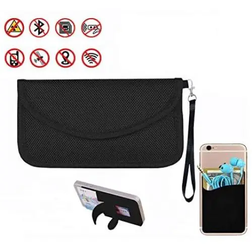 Best Faraday Bag,100% Anti-Spying Anti-Tracking GPS RFID Signal Blocker Bag for Cell Phone Privacy Protection and Car Key FOB， Healthy Handset Privacy Protection Data Security & Travel.