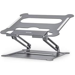 Besign LS05 Aluminum Laptop Stand, Ergonomic Adjustable Notebook Stand, Riser Holder Computer Stand Compatible with Air, Pro, Dell, HP, Lenovo More 10-15.6'' Laptops (Grey)