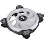 Thermaltake Riing Quad 120mm 16.8 Million RGB Color (Alexa, Razer Chroma) Software Enabled 4 Light Rings 54 Addressable LED 9 Blades Hydraulic Bearing Case/Radiator Fan CL-F088-PL12SW-B, Black