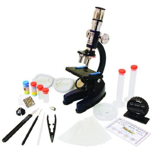 Edu-Toys Microscope Max Lab | Blank Slides | Test Tubes | Instructions | PLUS Foresepts, Probe, Dyes | Everything Needed toSet Up Your Microscope Lab | Great STEM Product