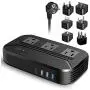 Voltage Converter 2300W International Power Converter Step Down 220v/240v to 110v/120v Travel Adapter Transformer w/ 4 USB 3 AC Outlets 7 Worldwide Plug Adapters EU/US/AU/IT/UK/India/South Africa