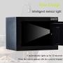 JUGREAT Safe Box with Induction Light,Electronic Digital Securit Safe Steel Construction Hidden with Lock，Wall or Cabinet Anchoring Design for Home Office Hotel BusinessGun Passport Cash (Pure Black)