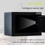 JUGREAT Safe Box with Induction Light,Electronic Digital Securit Safe Steel Construction Hidden with Lock，Wall or Cabinet Anchoring Design for Home Office Hotel BusinessGun Passport Cash (Pure Black)